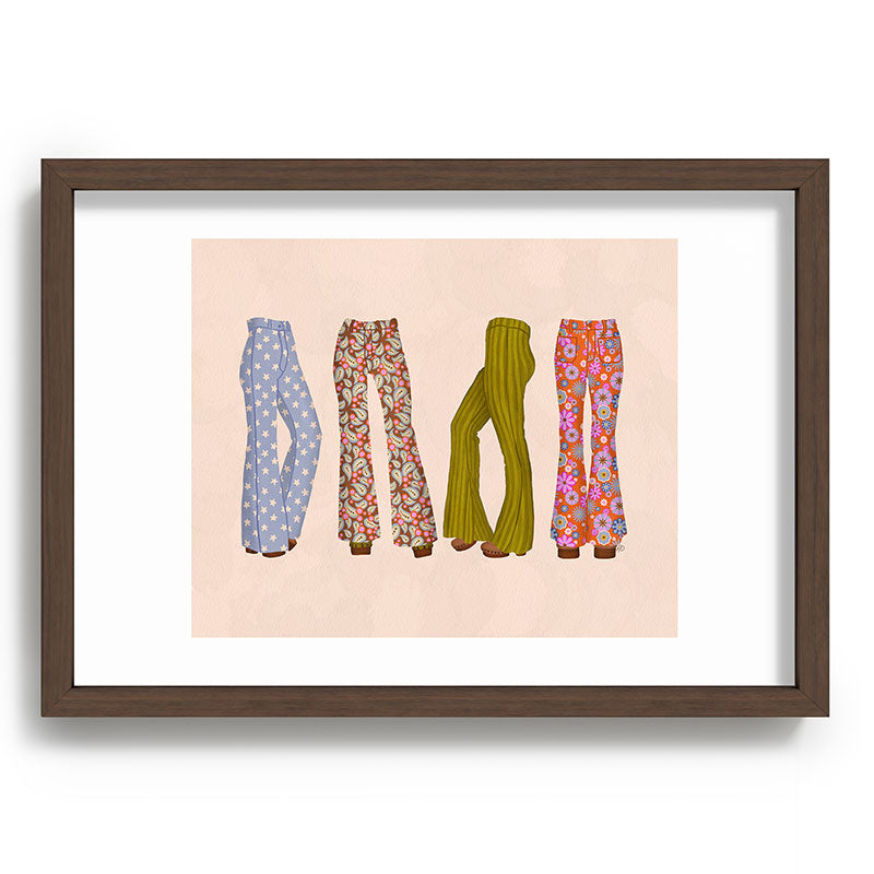 1970s Bellbottom Bliss Retro Fashion Framed Art Print