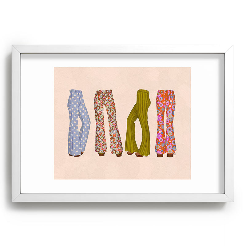1970s Bellbottom Bliss Retro Fashion Framed Art Print