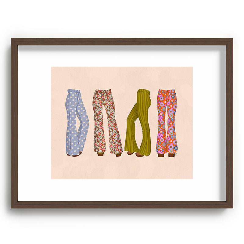 1970s Bellbottom Bliss Retro Fashion Framed Art Print