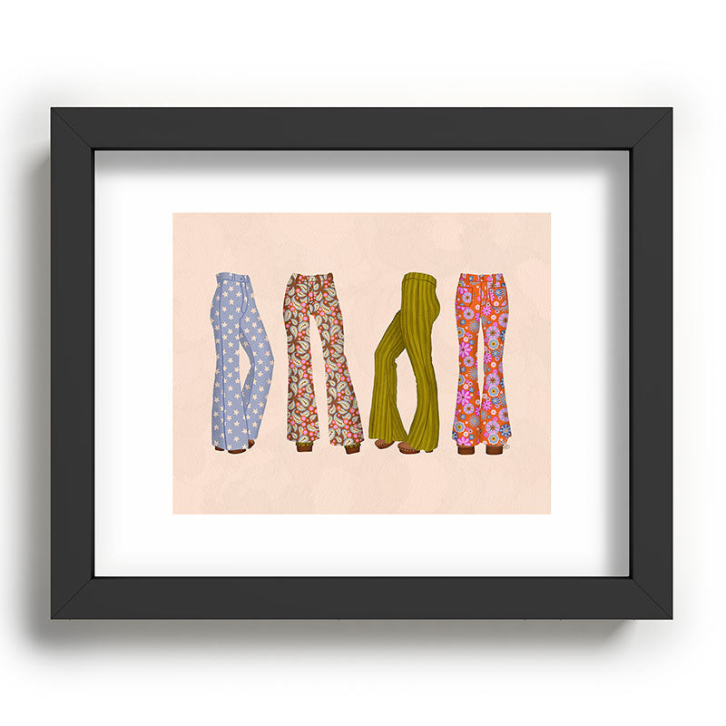 1970s Bellbottom Bliss Retro Fashion Framed Art Print