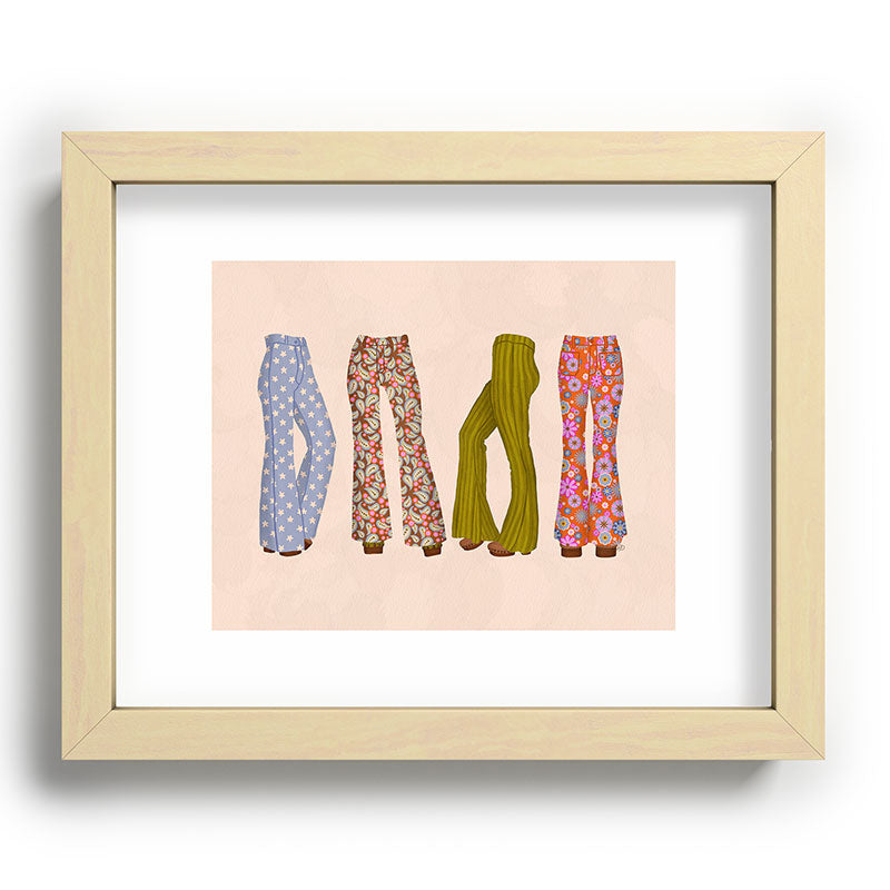 1970s Bellbottom Bliss Retro Fashion Framed Art Print