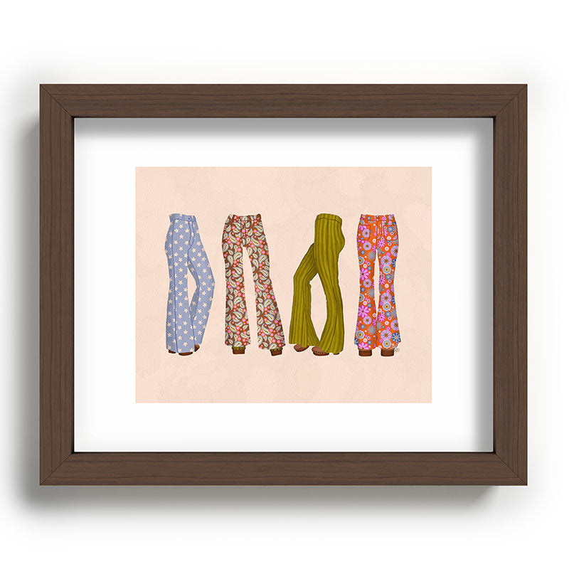 1970s Bellbottom Bliss Retro Fashion Framed Art Print