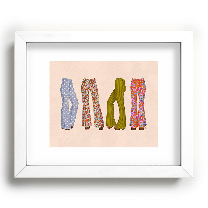 1970s Bellbottom Bliss Retro Fashion Framed Art Print