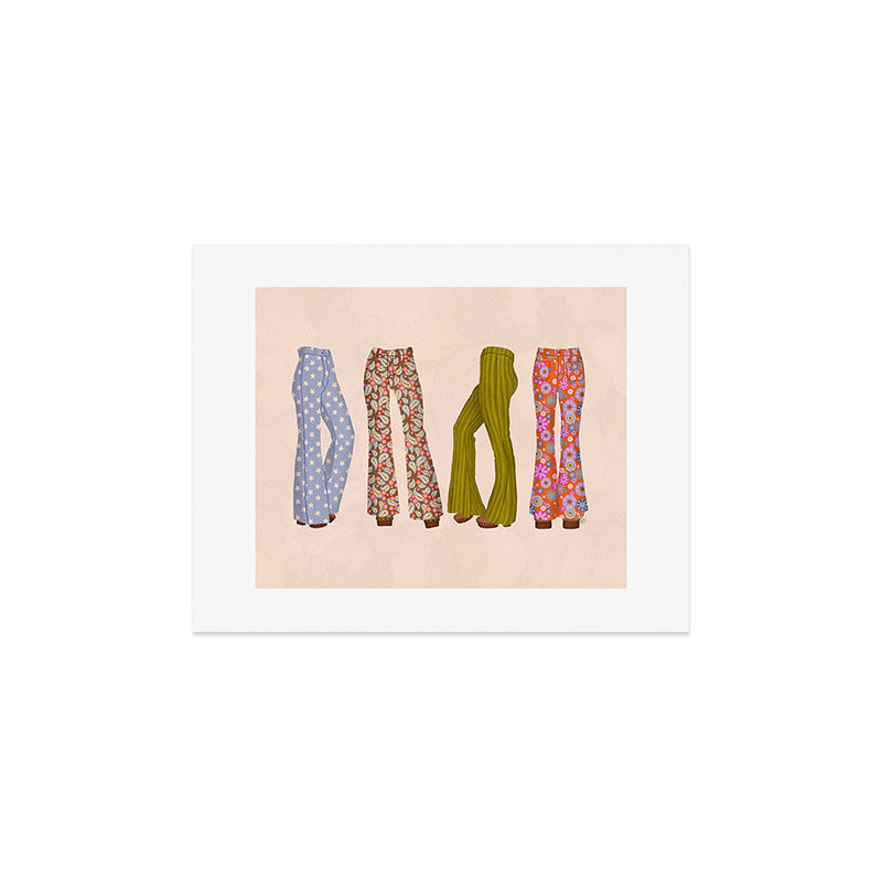 1970s Bellbottom Bliss Retro Fashion Art Print