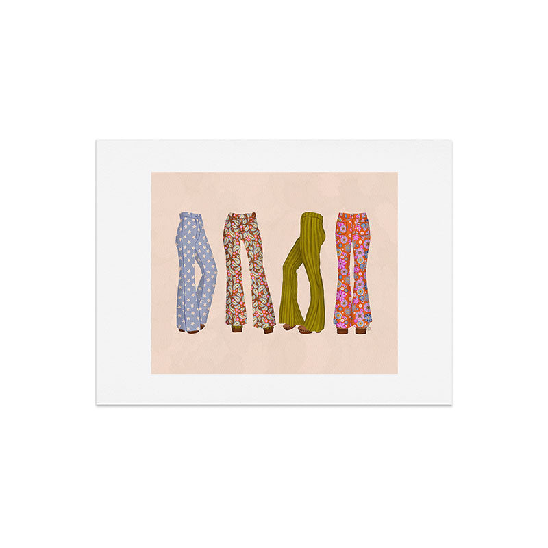1970s Bellbottom Bliss Retro Fashion Art Print