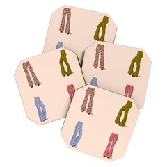 1970s Bellbottom Bliss Retro Fashion Coaster