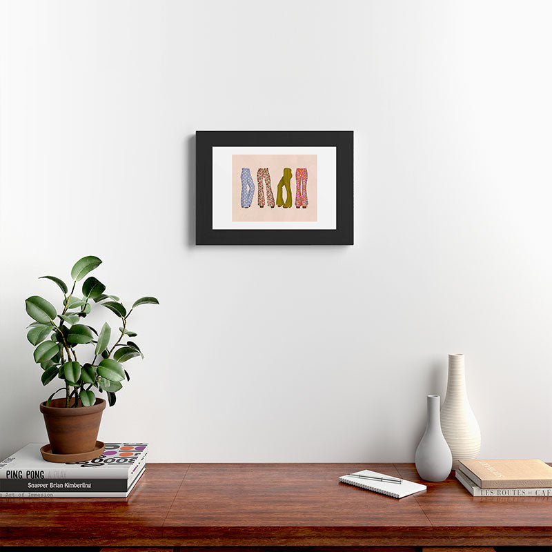 1970s Bellbottom Bliss Retro Fashion Framed Art Print