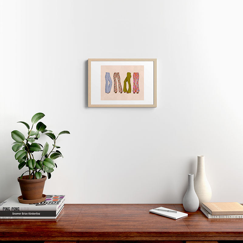 1970s Bellbottom Bliss Retro Fashion Framed Art Print