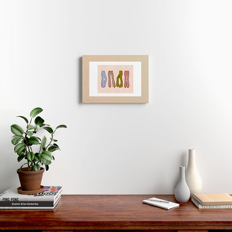 1970s Bellbottom Bliss Retro Fashion Framed Art Print