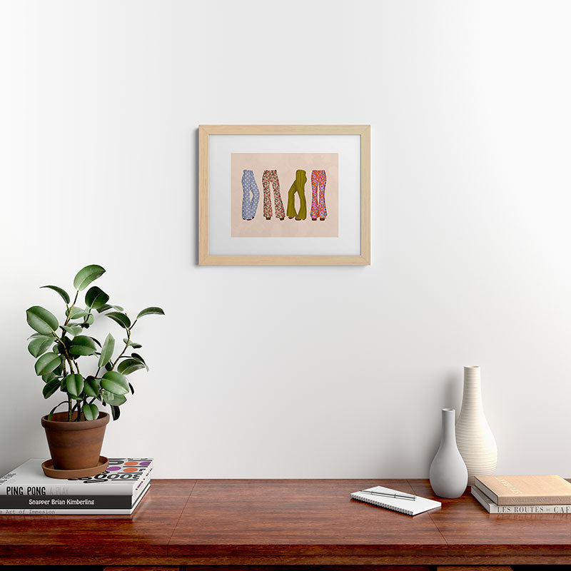 1970s Bellbottom Bliss Retro Fashion Framed Art Print