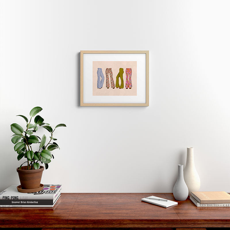 1970s Bellbottom Bliss Retro Fashion Framed Art Print
