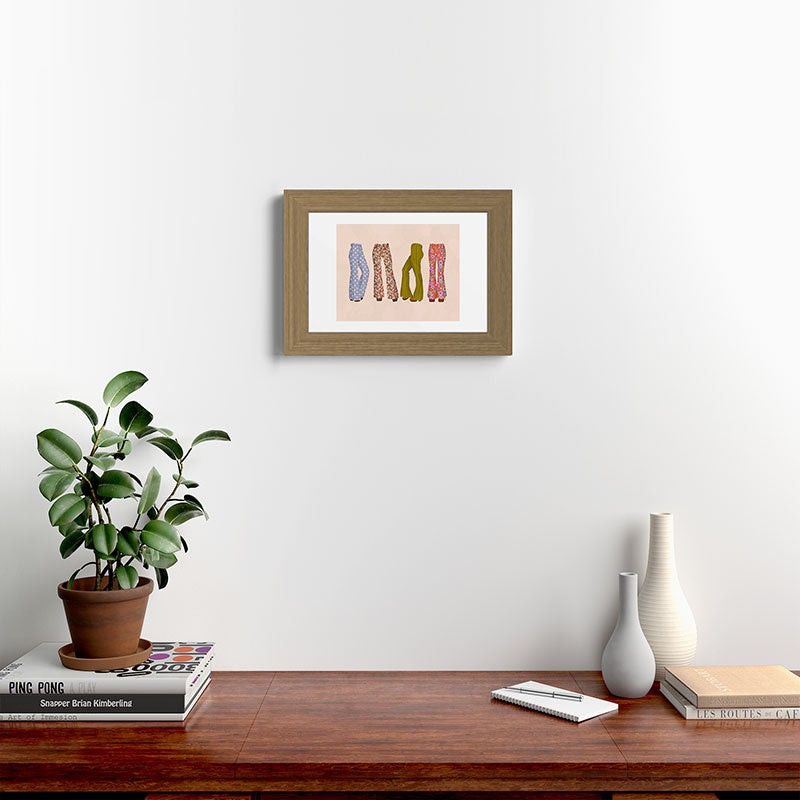 1970s Bellbottom Bliss Retro Fashion Framed Art Print