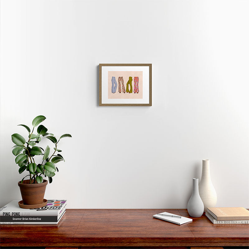 1970s Bellbottom Bliss Retro Fashion Framed Art Print