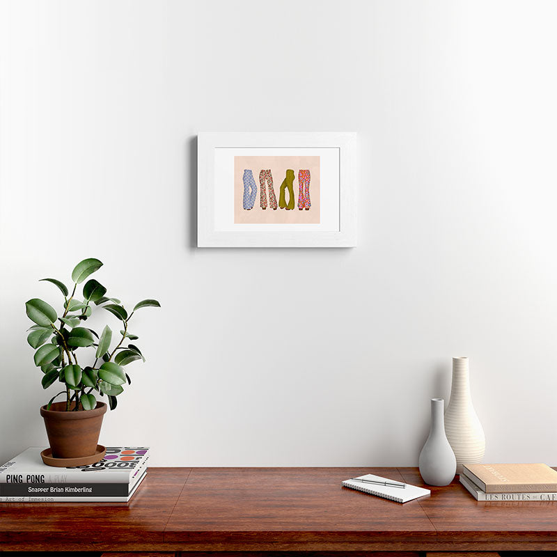1970s Bellbottom Bliss Retro Fashion Framed Art Print