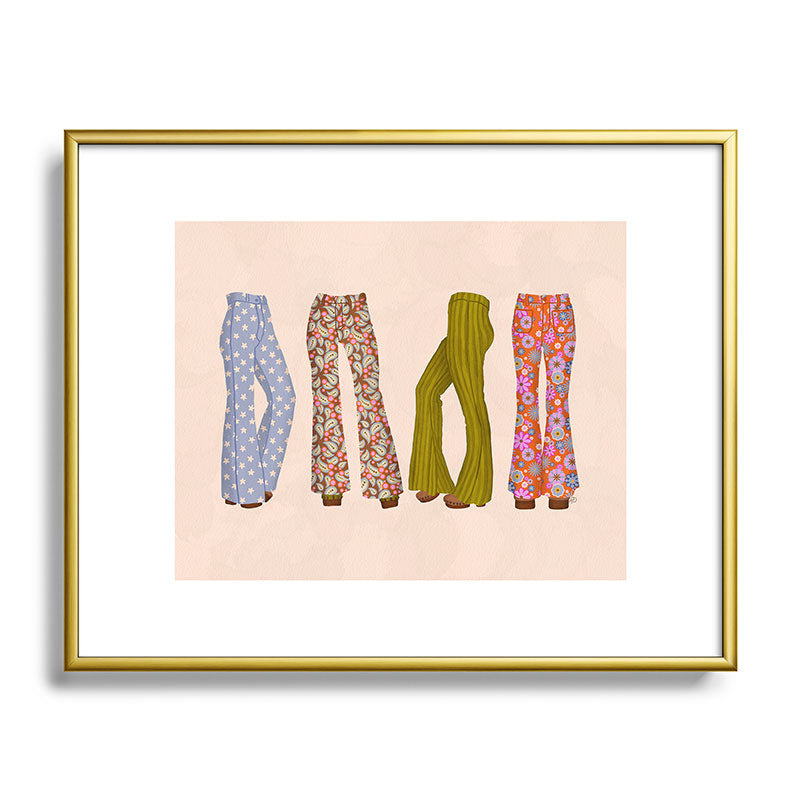 1970s Bellbottom Bliss Retro Fashion Framed Art Print