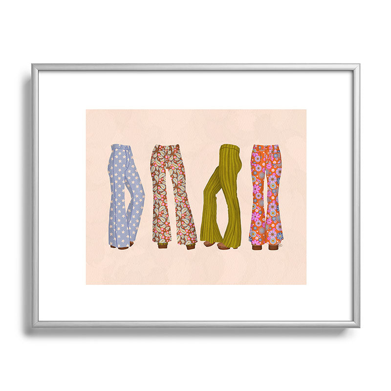 1970s Bellbottom Bliss Retro Fashion Framed Art Print