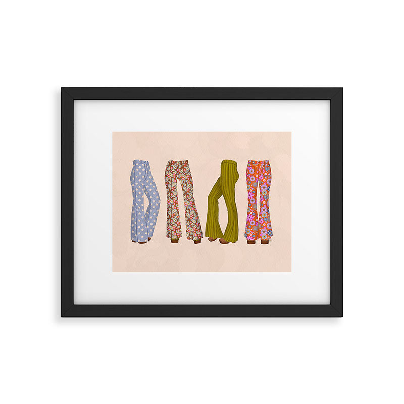 1970s Bellbottom Bliss Retro Fashion Framed Art Print