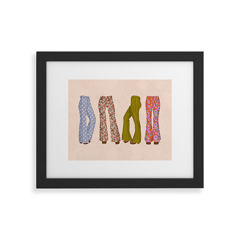 1970s Bellbottom Bliss Retro Fashion Framed Art Print