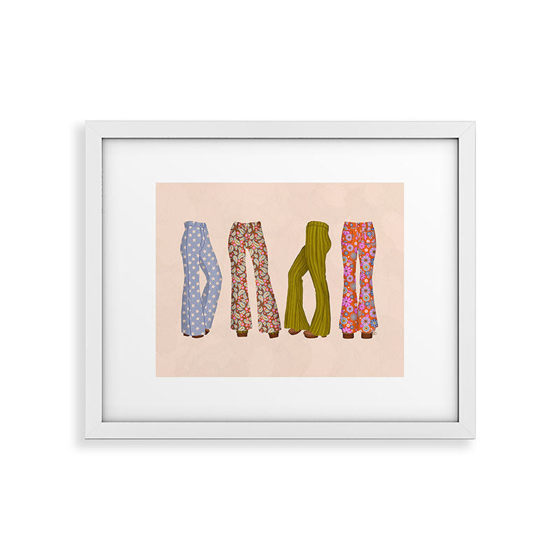 1970s Bellbottom Bliss Retro Fashion Framed Art Print