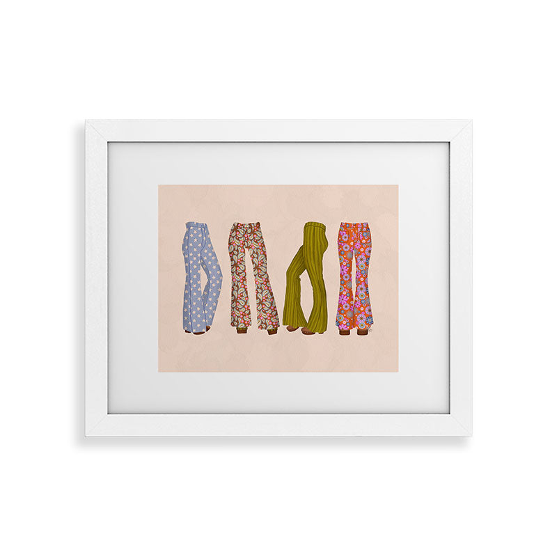 1970s Bellbottom Bliss Retro Fashion Framed Art Print