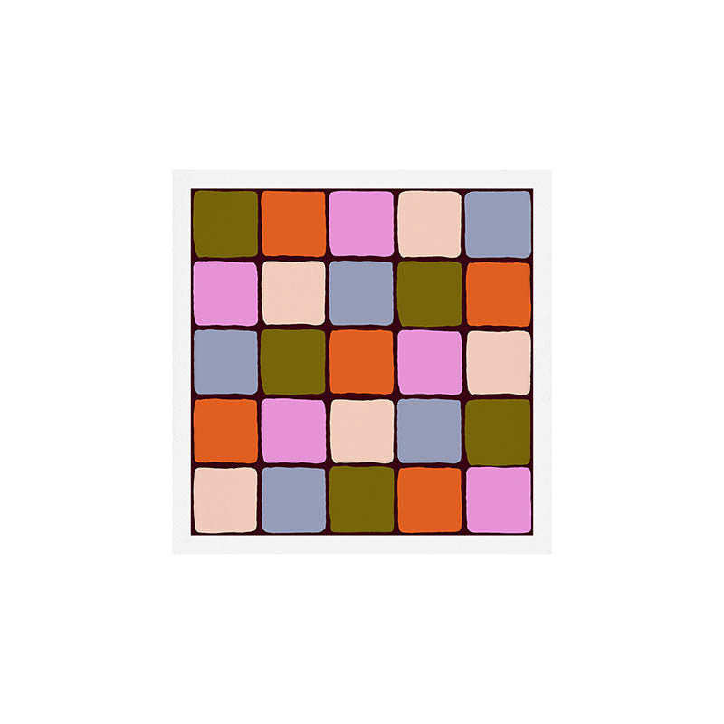 1970s Disco Dancefloor Checkerboard Pattern Art Print