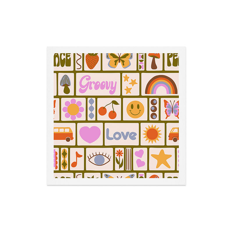 1970s Retro Pop Culture Icons Art Print