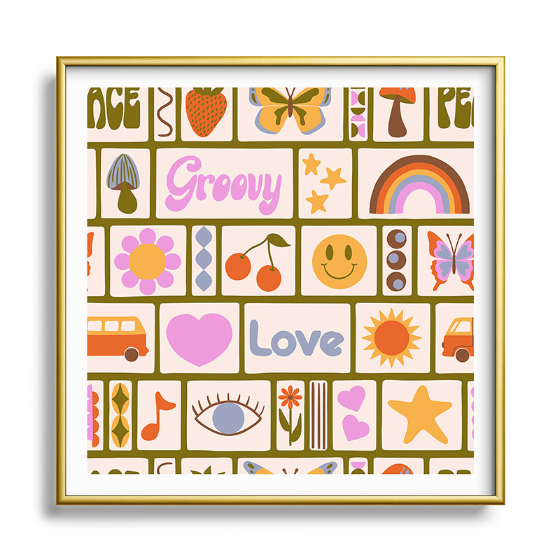 1970s Retro Pop Culture Icons Framed Art Print
