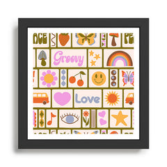1970s Retro Pop Culture Icons Framed Art Print
