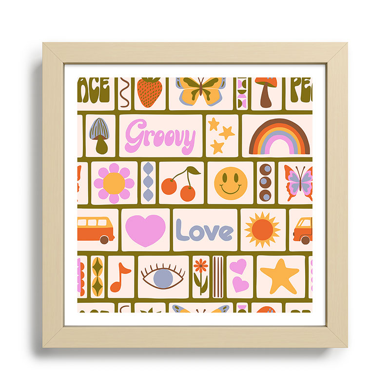 1970s Retro Pop Culture Icons Framed Art Print