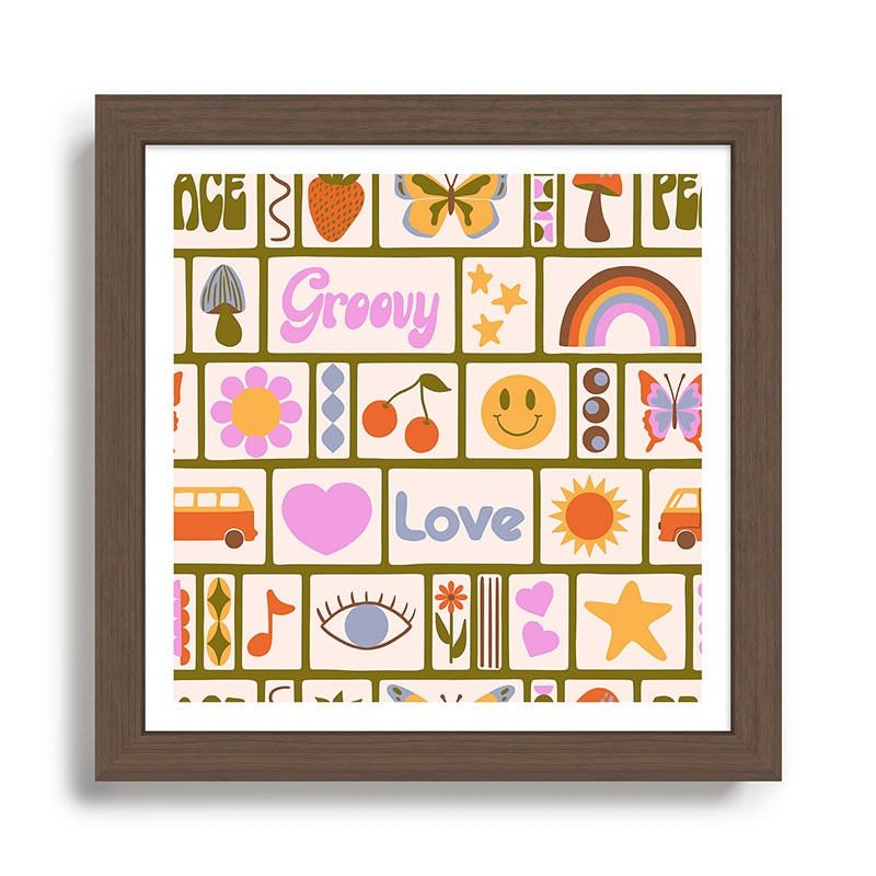 1970s Retro Pop Culture Icons Framed Art Print