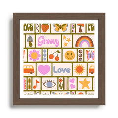 1970s Retro Pop Culture Icons Framed Art Print