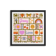 1970s Retro Pop Culture Icons Framed Art Print
