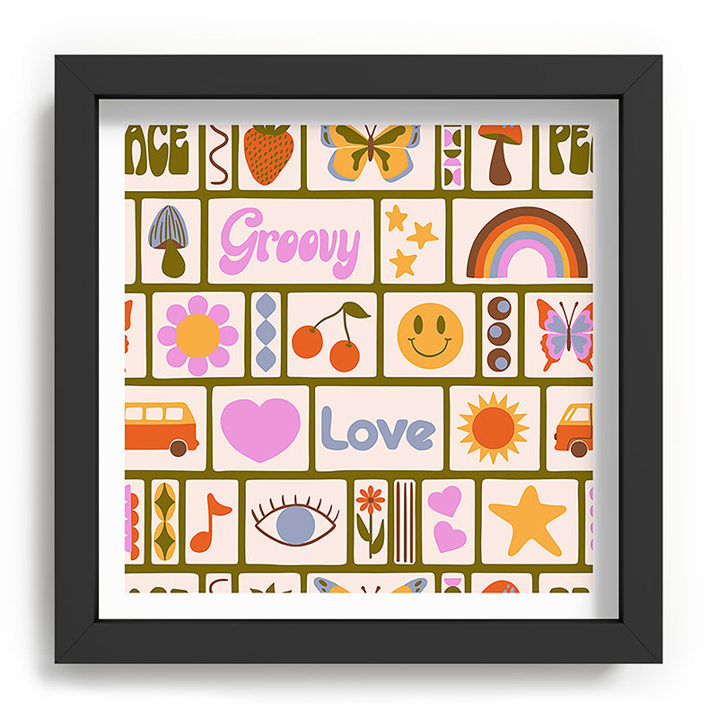 1970s Retro Pop Culture Icons Framed Art Print