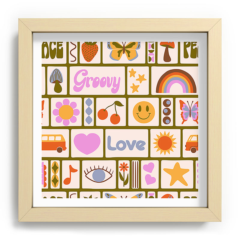 1970s Retro Pop Culture Icons Framed Art Print