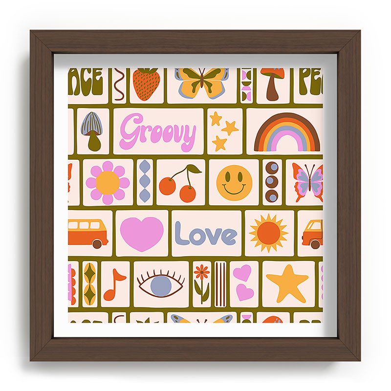 1970s Retro Pop Culture Icons Framed Art Print