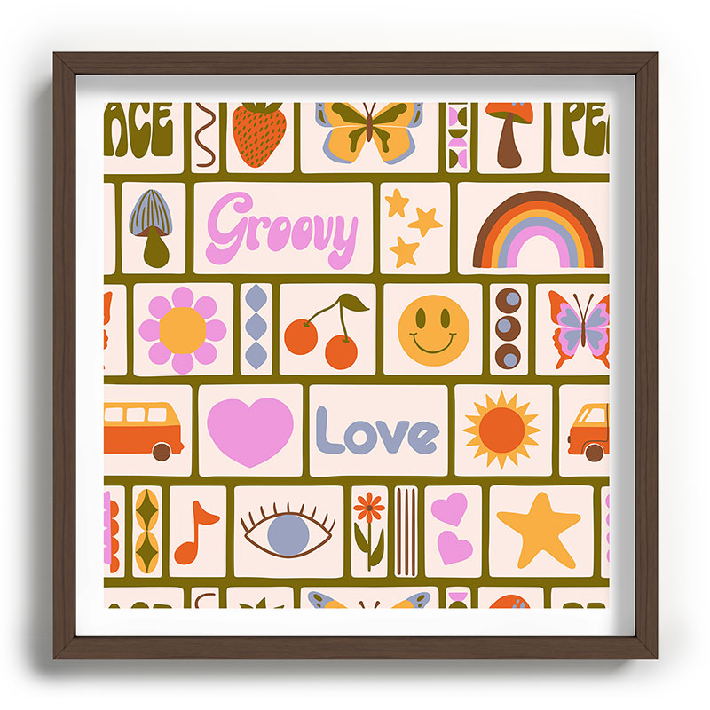 1970s Retro Pop Culture Icons Framed Art Print
