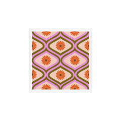 70s Disco Daisy Flower Pattern Art Print