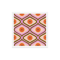 70s Disco Daisy Flower Pattern Art Print
