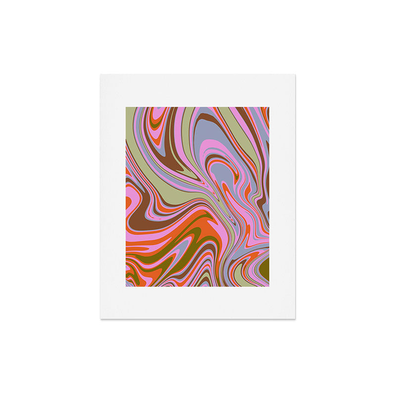 70s Psychedelic Swirl Art Print