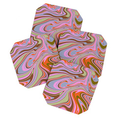 70s Psychedelic Swirl Coaster