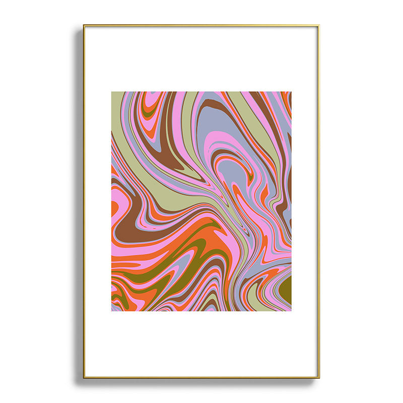 70s Psychedelic Swirl Framed Art Print
