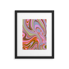 70s Psychedelic Swirl Framed Art Print