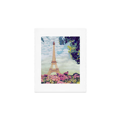 A Floral View of the Eiffel Tower Art Print