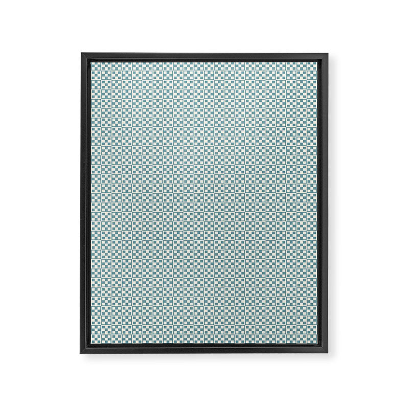 5 Checkers Framed Canvas Print