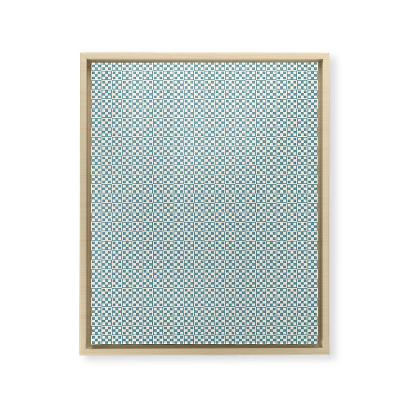 5 Checkers Framed Canvas Print