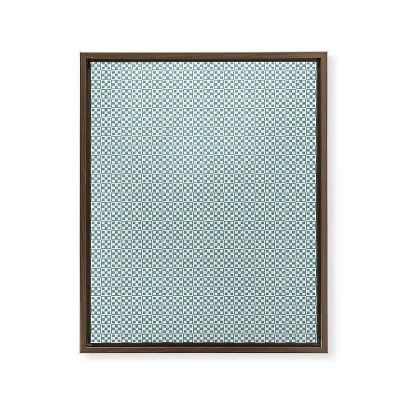 5 Checkers Framed Canvas Print