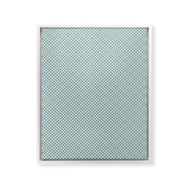 5 Checkers Framed Canvas Print