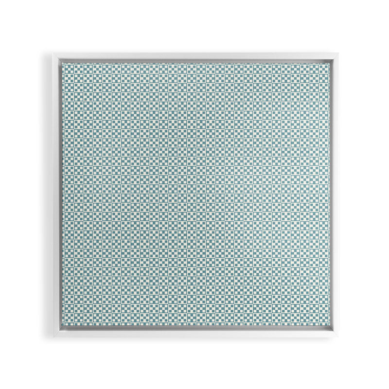 5 Checkers Framed Canvas Print