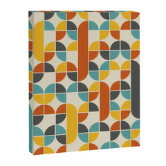 1970s Colors Mid Century Modern Geometric Pattern  Canvas Print
