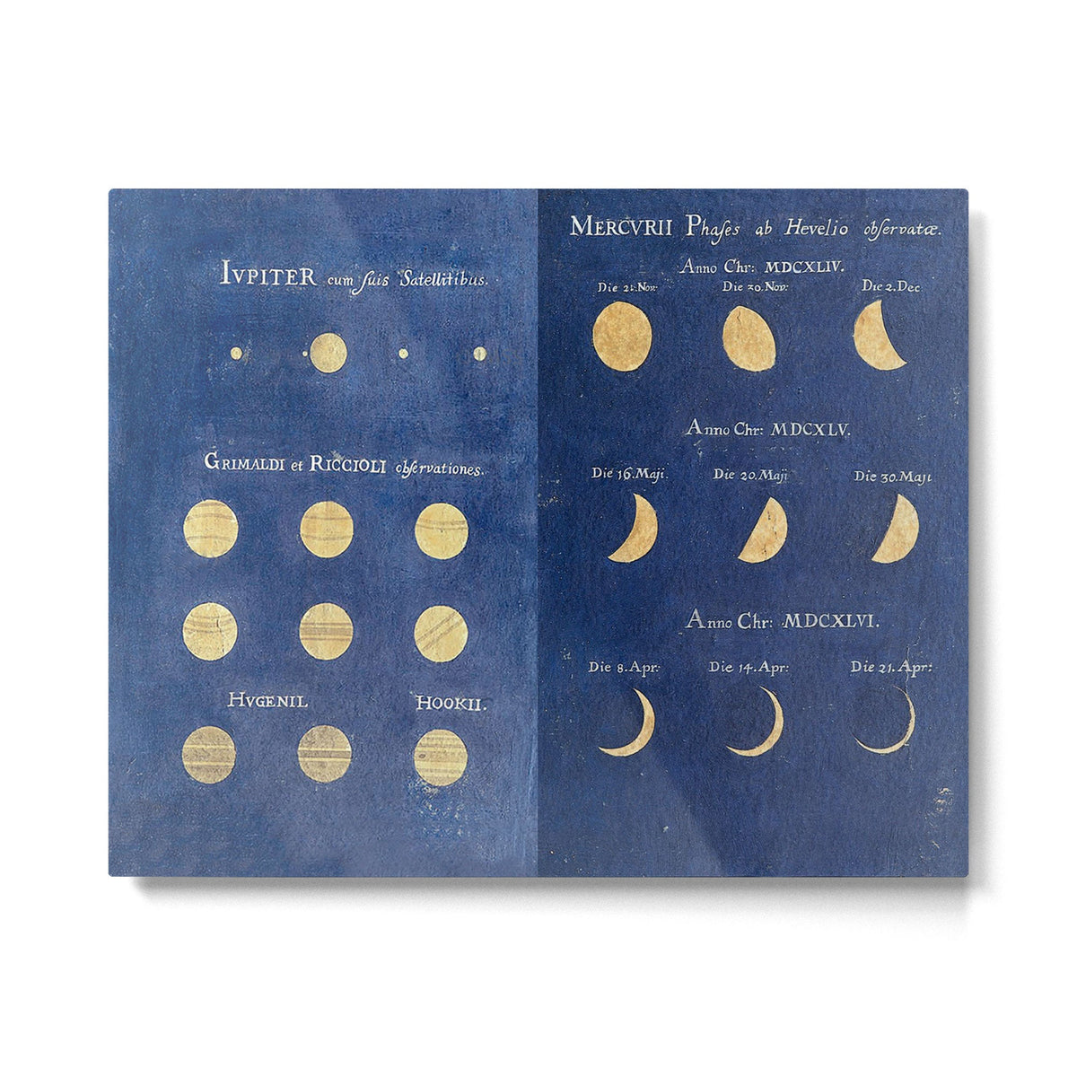 17th-Century Astronomical Art by Maria Clara Eimmart: Phases of Jupiter and Mercury Metal Print